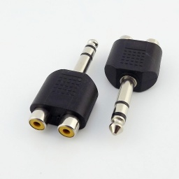 Adaptador Doble Jack Rca a 14 (6.5mm) Stereo MIYAKO USA
