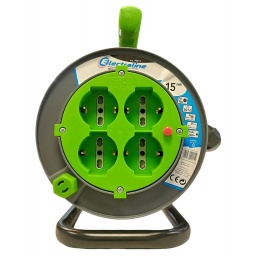 Alargue 15MTS con Carrete 4 Schuko + Tierra Electraline ELECTRALINE