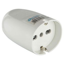 Ficha Hembra Schuko / 3 en Lnea Blanco 16A - Aereo Electraline ELECTRALINE