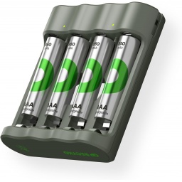 Cargador de Pilas USB con 4 Pilas Aaa 850 Mah - Gp Recyko GP