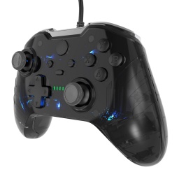 Joystick con Cable Xbox One  Slim - Crystal Black TOP WOLF