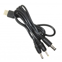 Cable USB Macho a DC National de 5.5 mm. 3.5 mm y 2.5mm LELON