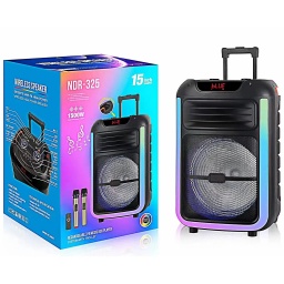 Parlante Inalambrico Portatil 15" con Luces NDR