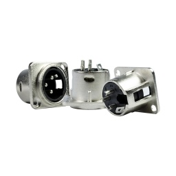 Plug XLR macho de chasis (blister x2)