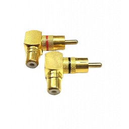RCA Macho a RCA Hembra Deluxe angulo 90 el par THEONE