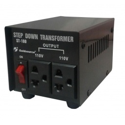 Transformador 220/110 100watts caja metalica GOLDSOURCE