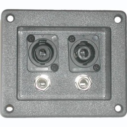 TERMINAL DOBLE SPEAKON/ DOBLE JACK 1/4 ((6.5MM)) BK