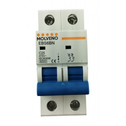 Llave Termica Interruptora Termomagnetica 25A Tipo C 2P MOLVENO