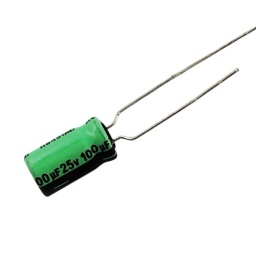 CONDENSADOR ELECTROLITICO 100UF X 25 VOLT RADIAL ++ LELON
