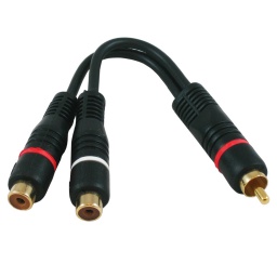 Cable Adaptador De Audio 2 Jack Rca a Plug Rca BK VOYZ