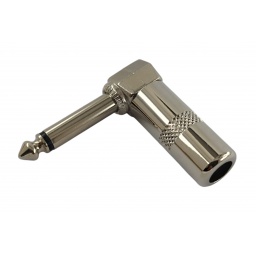 Plug 14 (6.5mm) metal 90 (L) BK