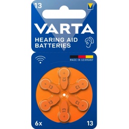 Pila para audfonos 1.45V blister x6 VARTA