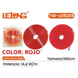 Cinta Led Neon 5M Rojo 5M 14.4W LELONG