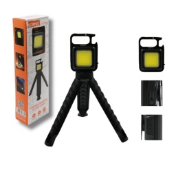 Linterna Recargable a Led Multifuncion magnetica con tripode LELONG