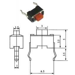 TACT SWITCH A06-3X6X5 180