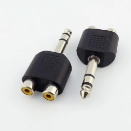 Adaptador Doble Jack Rca a 14 (6.5mm) Stereo MIYAKO USA
