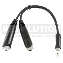 Cable Adaptador de audio 2 Jack 1/4" a Plug 3.5MM Stereo- 20 cm REVOLUTION