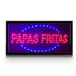 Cartel de Led Papas Fritas