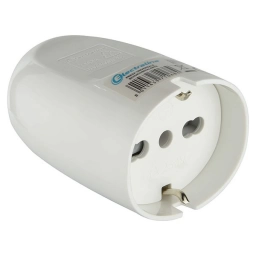 Ficha Hembra Schuko / 3 en Lnea Blanco 16A - Aereo Electraline ELECTRALINE