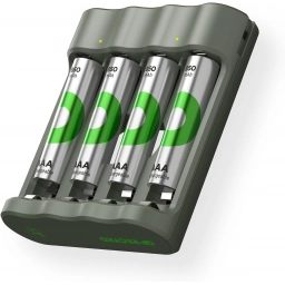 Cargador de Pilas USB con 4 Pilas Aaa 850 Mah - Gp Recyko GP