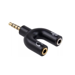 Adaptador de audio 2 Jack 3.5 Microfono / Auricular a Plug 3.5 de  4 Contactos BWOO