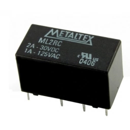RELAY 2PDT 1.25A bobina: 720r 12Vdc