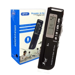 Grabadora de voz espa digital de 8 GB, grabacin profesional de MP3, color negro KNUP