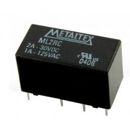 RELAY 2PDT 1.25A bobina: 720r 12Vdc