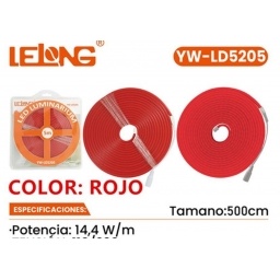 Cinta Led Neon 5M Rojo 5M 14.4W LELONG