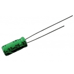 CONDENSADOR ELECTROLITICO 33UF X 25 VOLT LELON