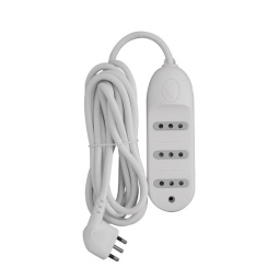 Alargue 3 tomas 3 En Línea - Cable 2.5 Metros Electraline ELECTRALINE