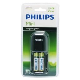 Cargador 2 pilas incluidas 100/240volt PHILIPS