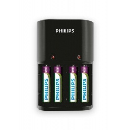 Cargador de pilas AA/AAA con 4 pilas AAA de regalo - Philips PHILIPS