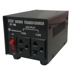 Transformador 220/110 100watts caja metalica GOLDSOURCE