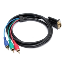 Cable Adaptador de video VGA a RGB   3 RCA 1.5mt THEONE