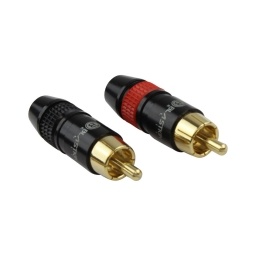 Plug Rca Metal Dorado de Lujo  Blister X2 BLASTKING