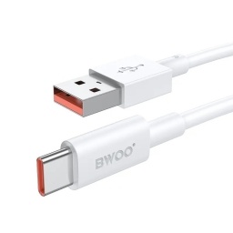Cable de Datos y Carga USB-C a USB Silicona Liquida - 3AH 1MT. BWOO