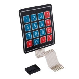 Teclado Numérico de Matriz (4 X 3, 12 Botones, 0 ? 9 y Llave para Arduino ARDUINO