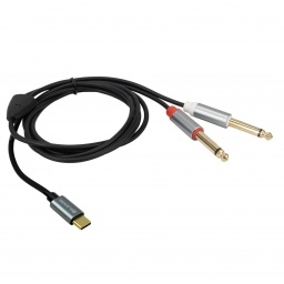 Cable Usb-c a 2 Plug 1/4 (6.5MM) 1.8MTS BLASTKING