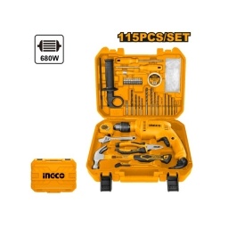 Maleta de Herramientas con Taladro 680W + Herramientas INGCO