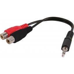 Cable Adaptador de Audio Doble Jack Rca a 3.5MM Stereo MIYAKO USA