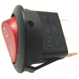 Llave Redonda con Luz Roja Onoff - 3 Patas MIYAKO USA