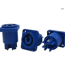 Conector hembra Powercon para panel de chasis, adaptador de corriente CA de 20 A, color azul MIYAKO USA