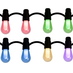 Guirnalda cadena de lamparas Led Solar de 16 luces Multicolor + Luz Clida  LELONG