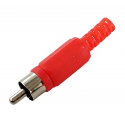 Plug Rca Plastico Rojo MIYAKO USA