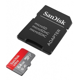 Memoria Micro Sd 64GB Clase 10 con Adaptador  SANDISK