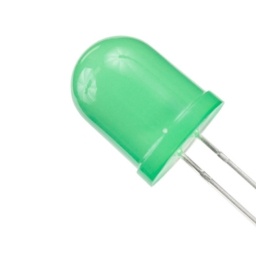 LED 10mm Difuso color verde