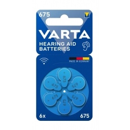 Pila 675 para audifonos 1.45V - Blister x6 unidades