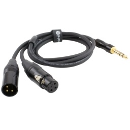 Cable 1/4 balanceado a XLR macho- hembra 1.8 mt