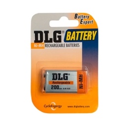 Bateria recargable 9 volt. 200mA. NiMh.